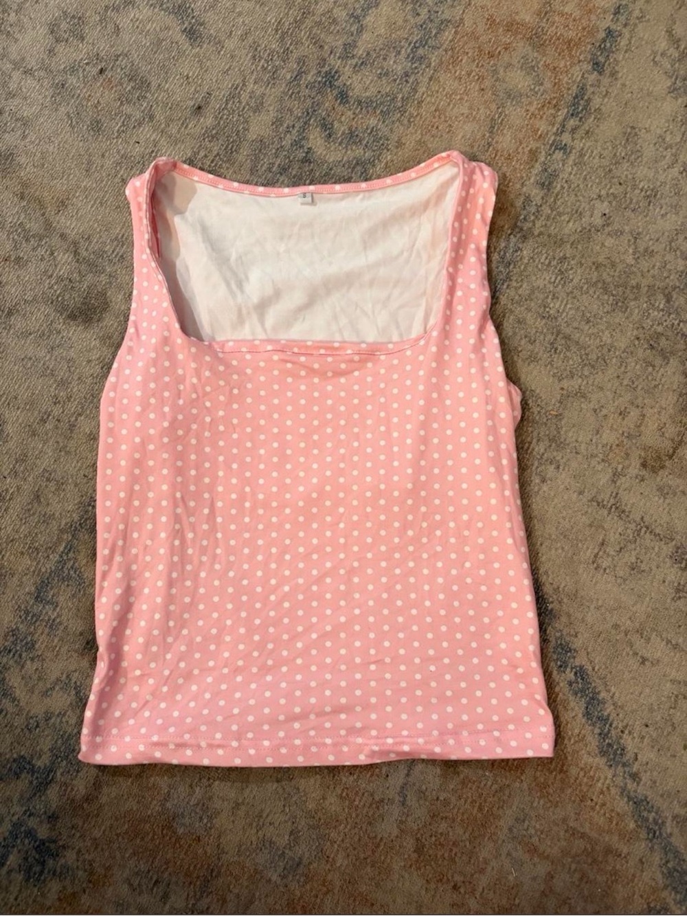 Pink Polka Dot Scoop Neck Tank Top - Women